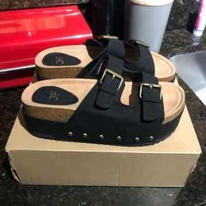 Wedge platform slides Fabfit brand